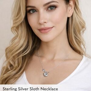 Sterling Silver Sloth Necklace